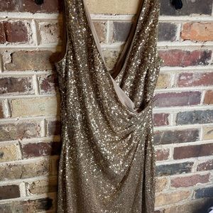 Lauren Ralph Lauren gold sequin dress size 12